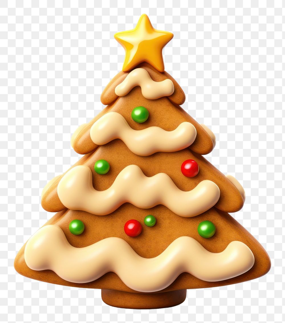 PNG  Christmas tree cookie gingerbread dessert food