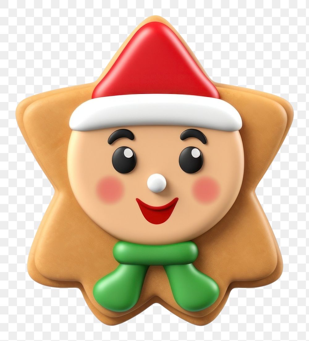 PNG  Elf cookie gingerbread christmas snowman. AI generated Image by rawpixel.