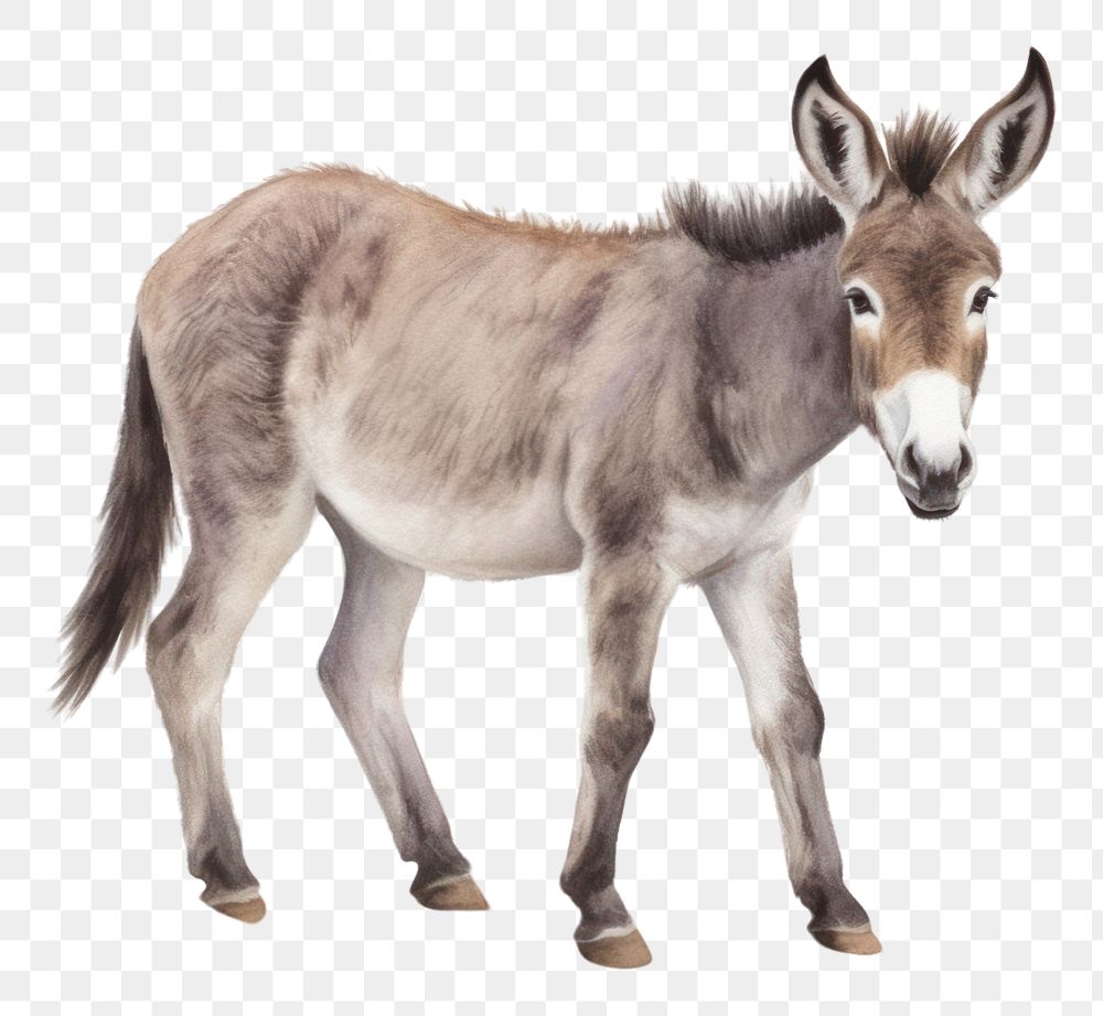 PNG Donkey animal mammal horse. AI generated Image by rawpixel.