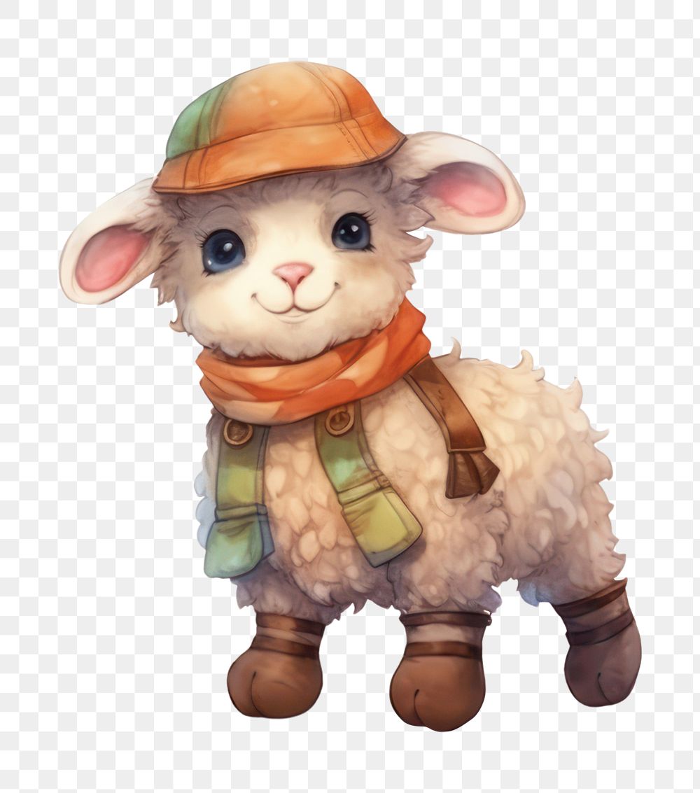 PNG Sheep figurine cartoon mammal. AI generated Image by rawpixel.