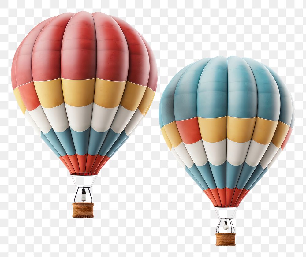 PNG  A Pair of Hot Air Balloons balloon aircraft vehicle. AI generated Image by rawpixel.
