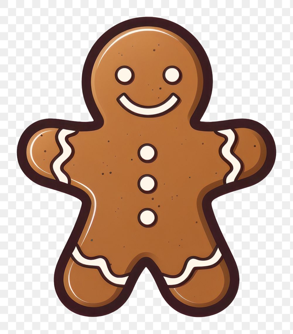 PNG Gingerbread cartoon clipart cookie food anthropomorphic. AI generated Image by rawpixel.