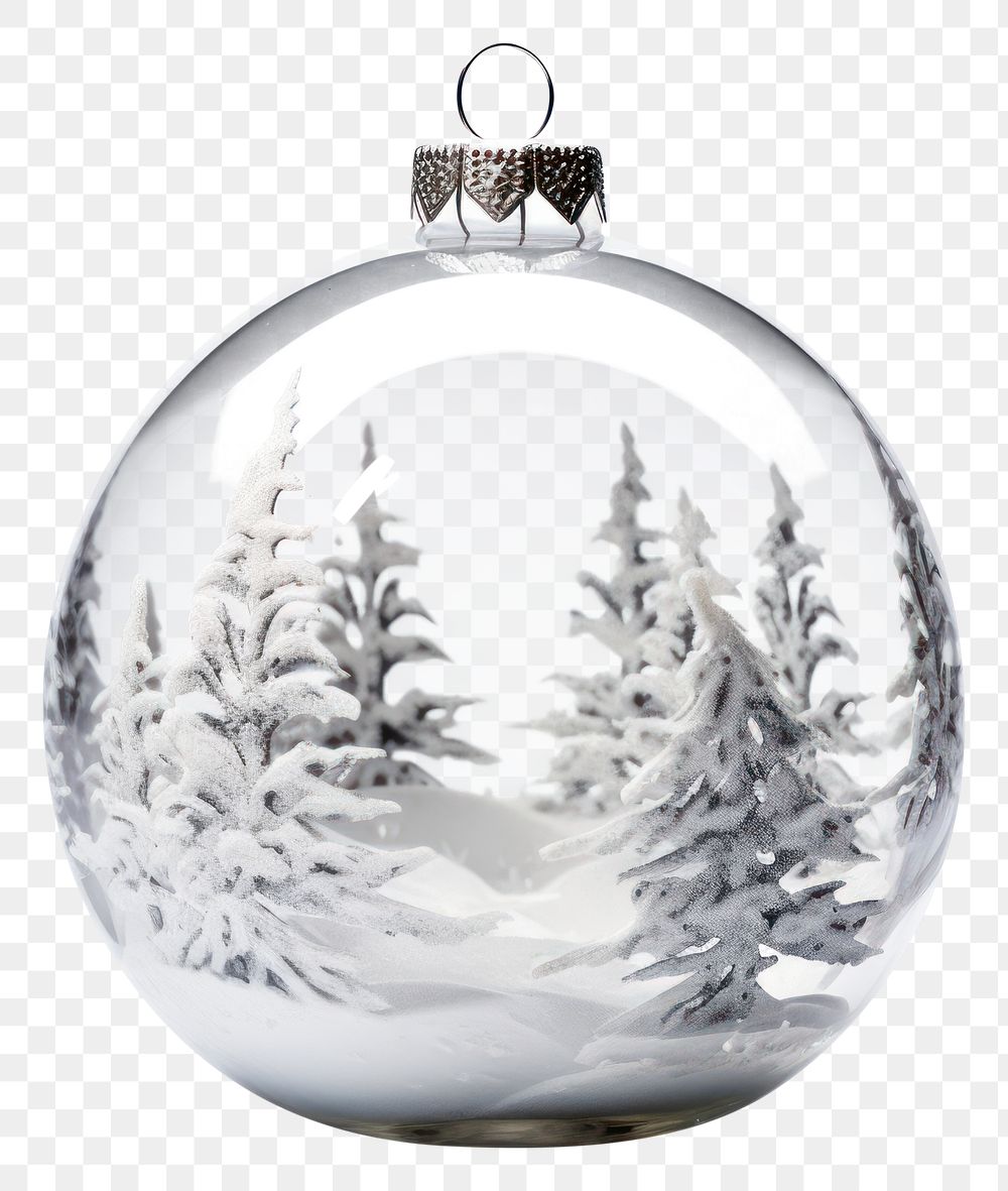 PNG Ornaments Glass ball christmas glass white. 