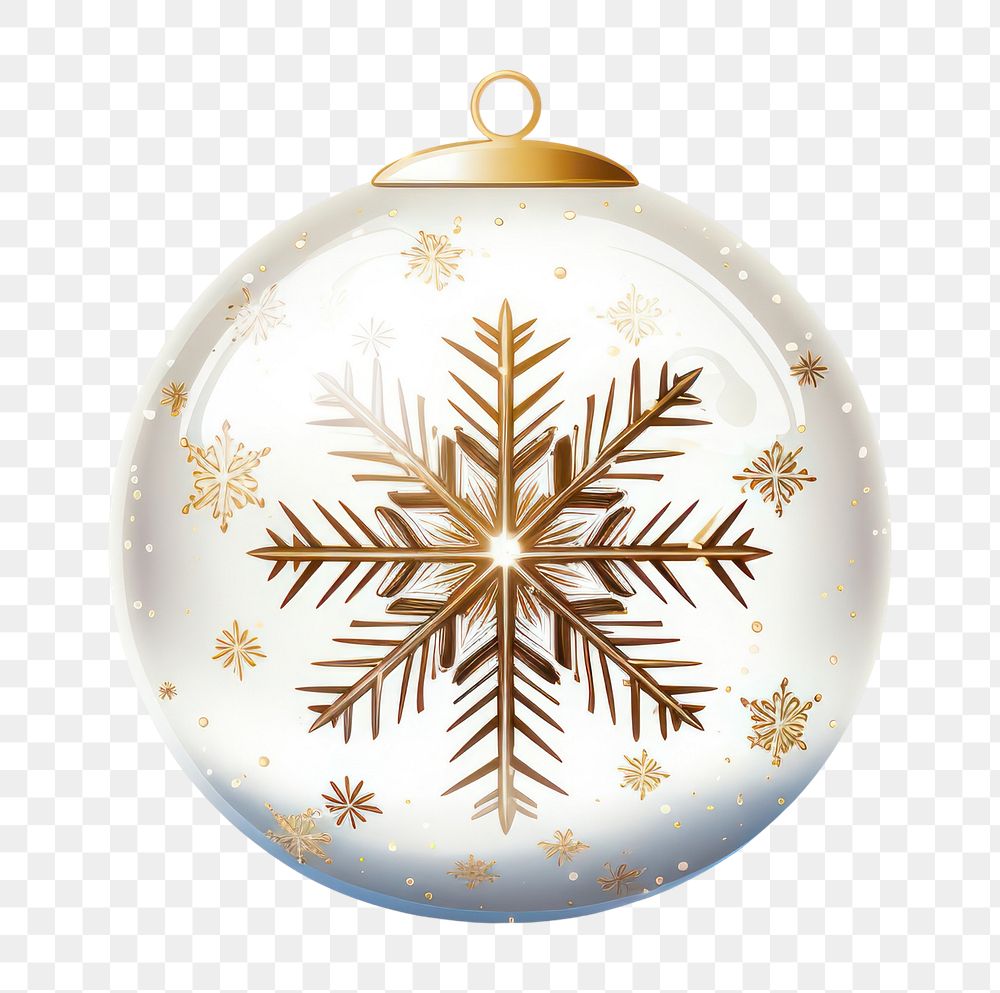 PNG Ornaments Glass ball christmas white snow. AI generated Image by rawpixel.