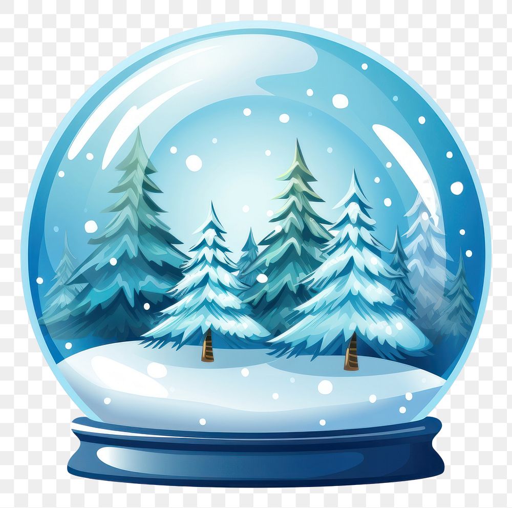 PNG Ornaments Glass ball snow christmas plant. AI generated Image by rawpixel.