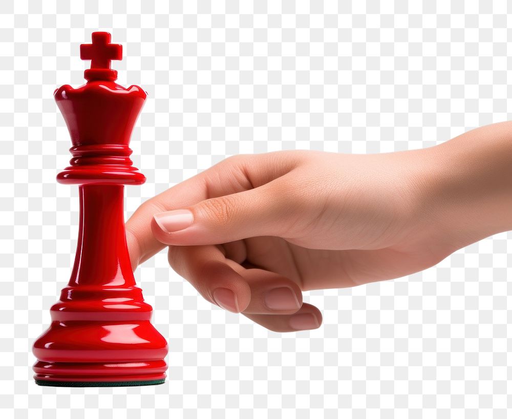 PNG  Red Chess pawn chess game hand. AI generated Image by rawpixel.
