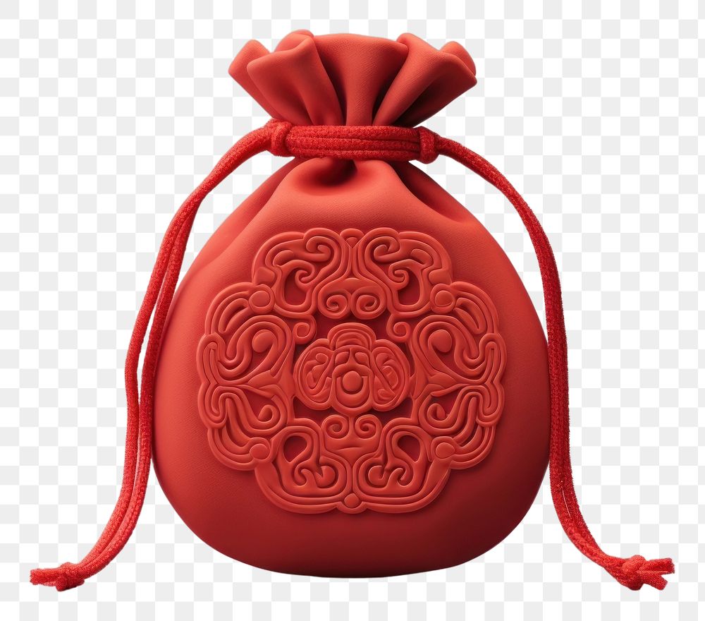 PNG Chinese money pouch tradition handbag red. AI generated Image by rawpixel.