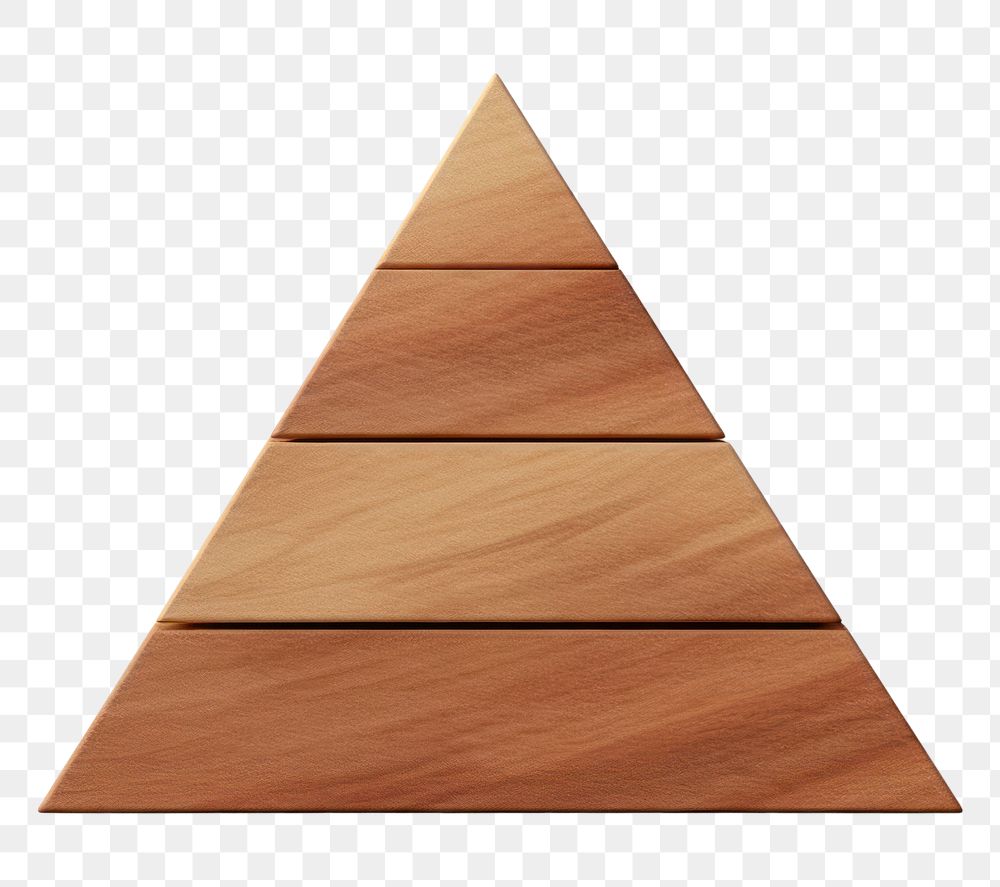 PNG Pyramid wood shape white background. AI generated Image by rawpixel.
