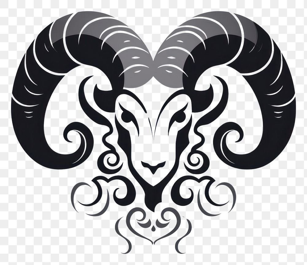 PNG Aries zodiac logo creativity livestock. AI generated Image by rawpixel.
