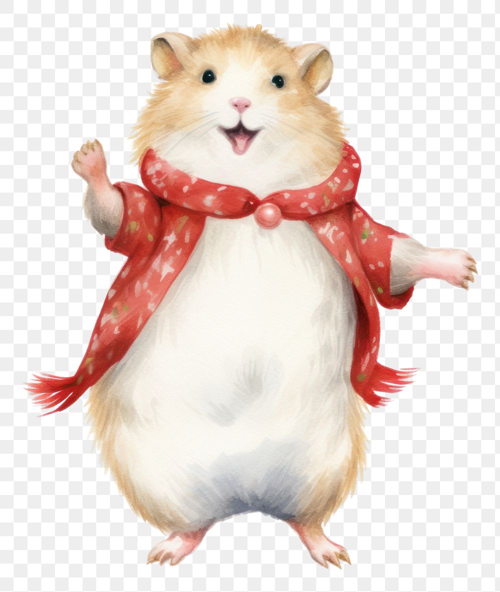 PNG  Chubby hamster dancing rat mammal rodent. AI generated Image by rawpixel.