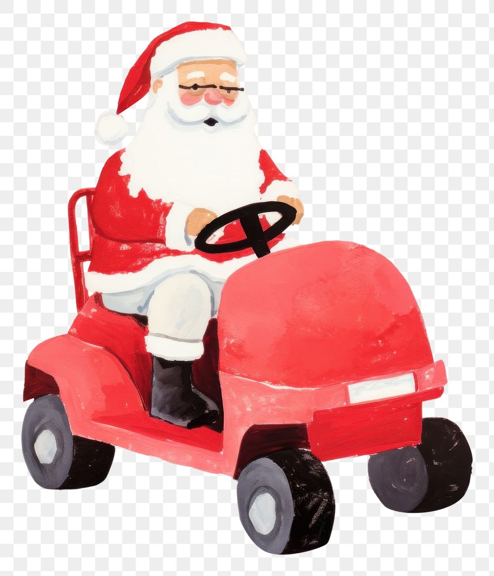 PNG Santa claus vehicle car representation. 