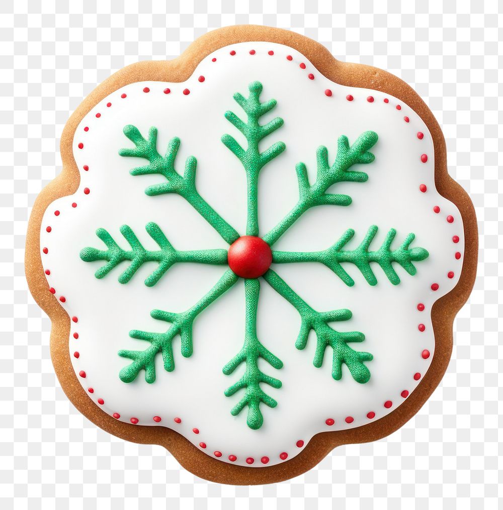 PNG Cutout fancy circle christmas cookie dessert icing food. 