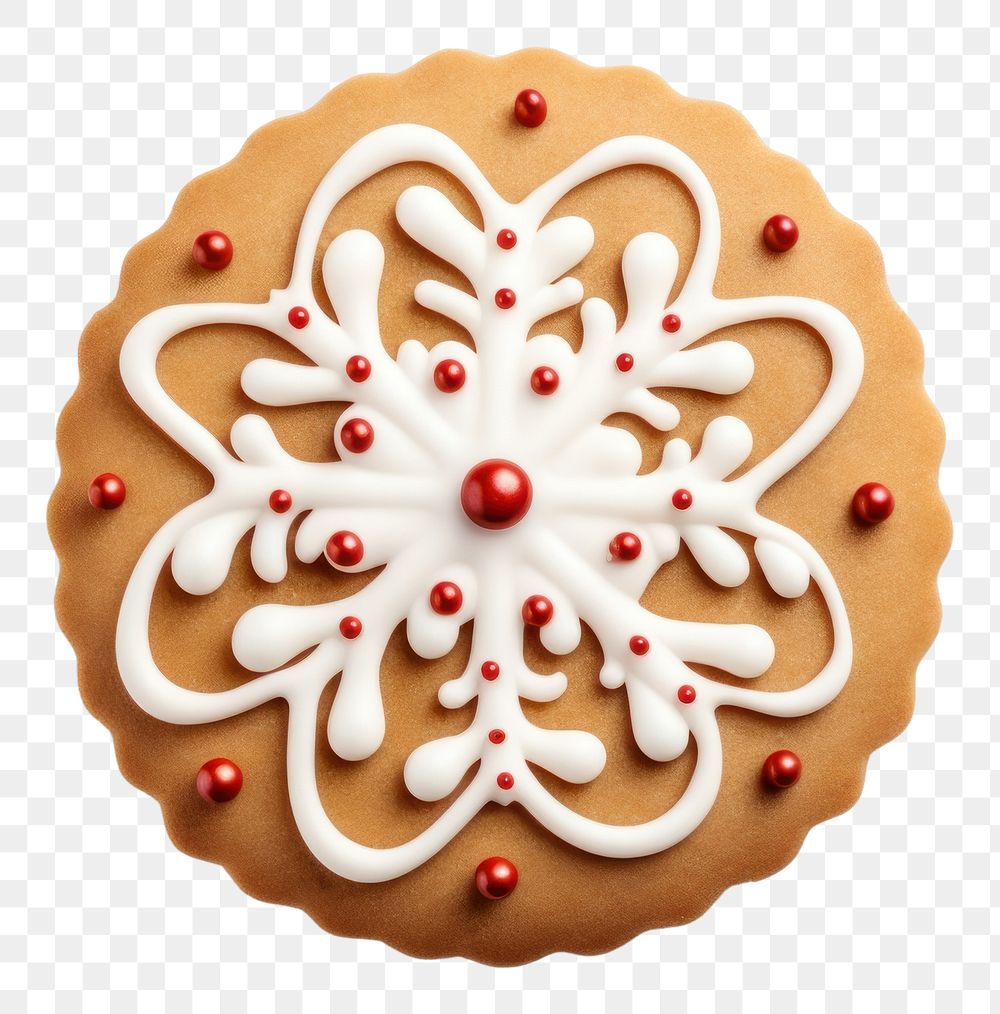 PNG Cutout fancy circle christmas cookie gingerbread dessert icing. AI generated Image by rawpixel.