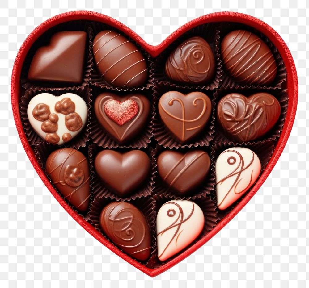 PNG  Chocolate dessert shape heart. AI generated Image by rawpixel.