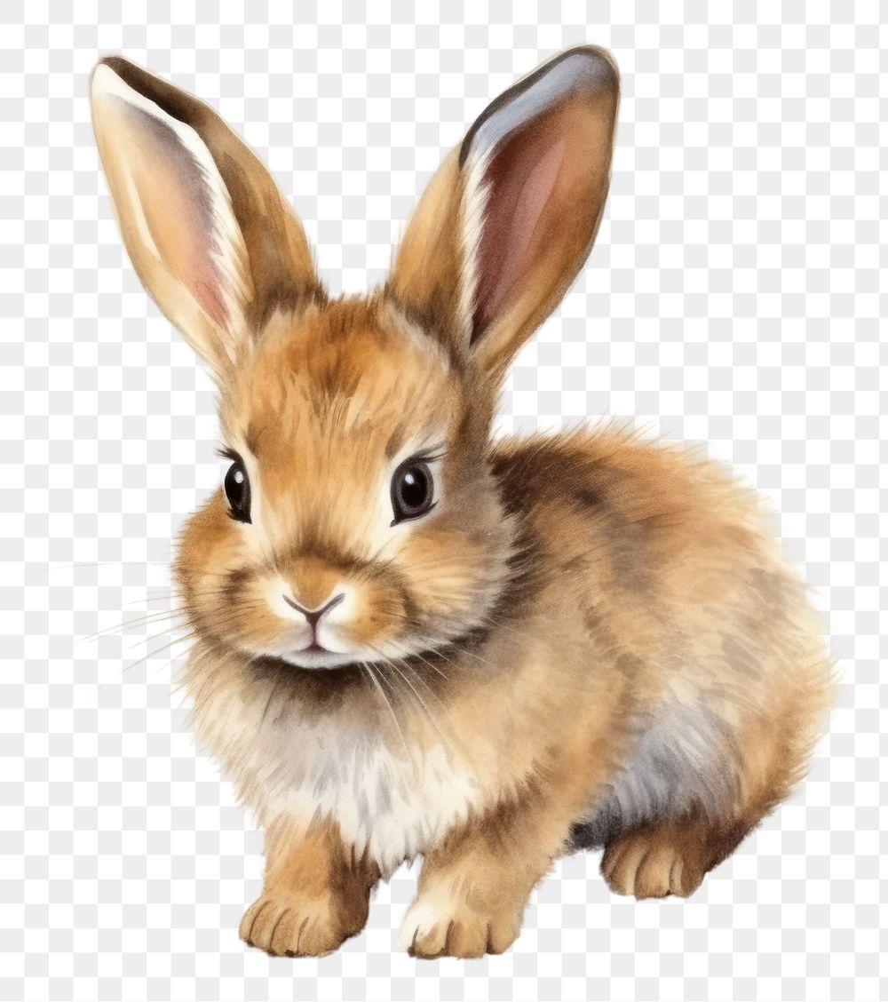 PNG Cute rabbit rodent animal mammal. AI generated Image by rawpixel.