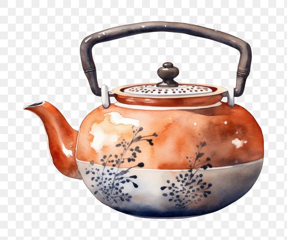 PNG Teapot white background tableware porcelain. AI generated Image by rawpixel.