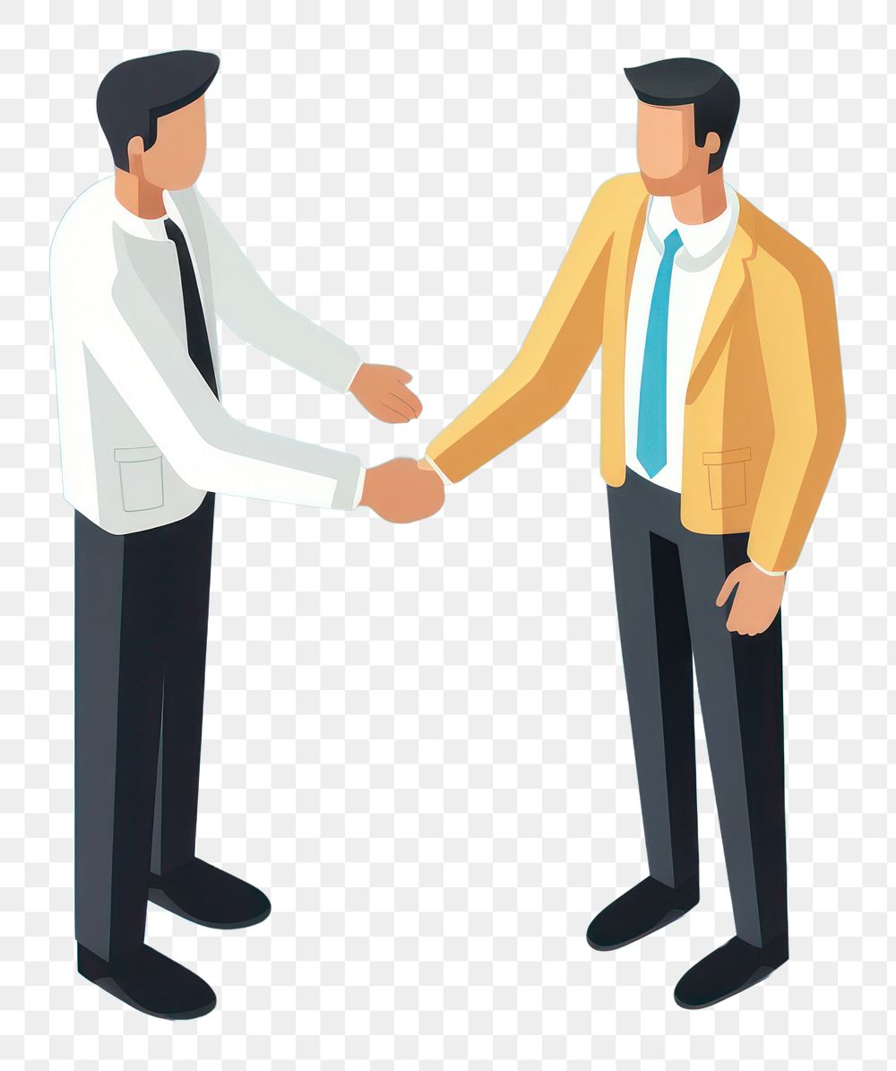PNG 2 Business man shaking hands handshake adult togetherness. AI generated Image by rawpixel.