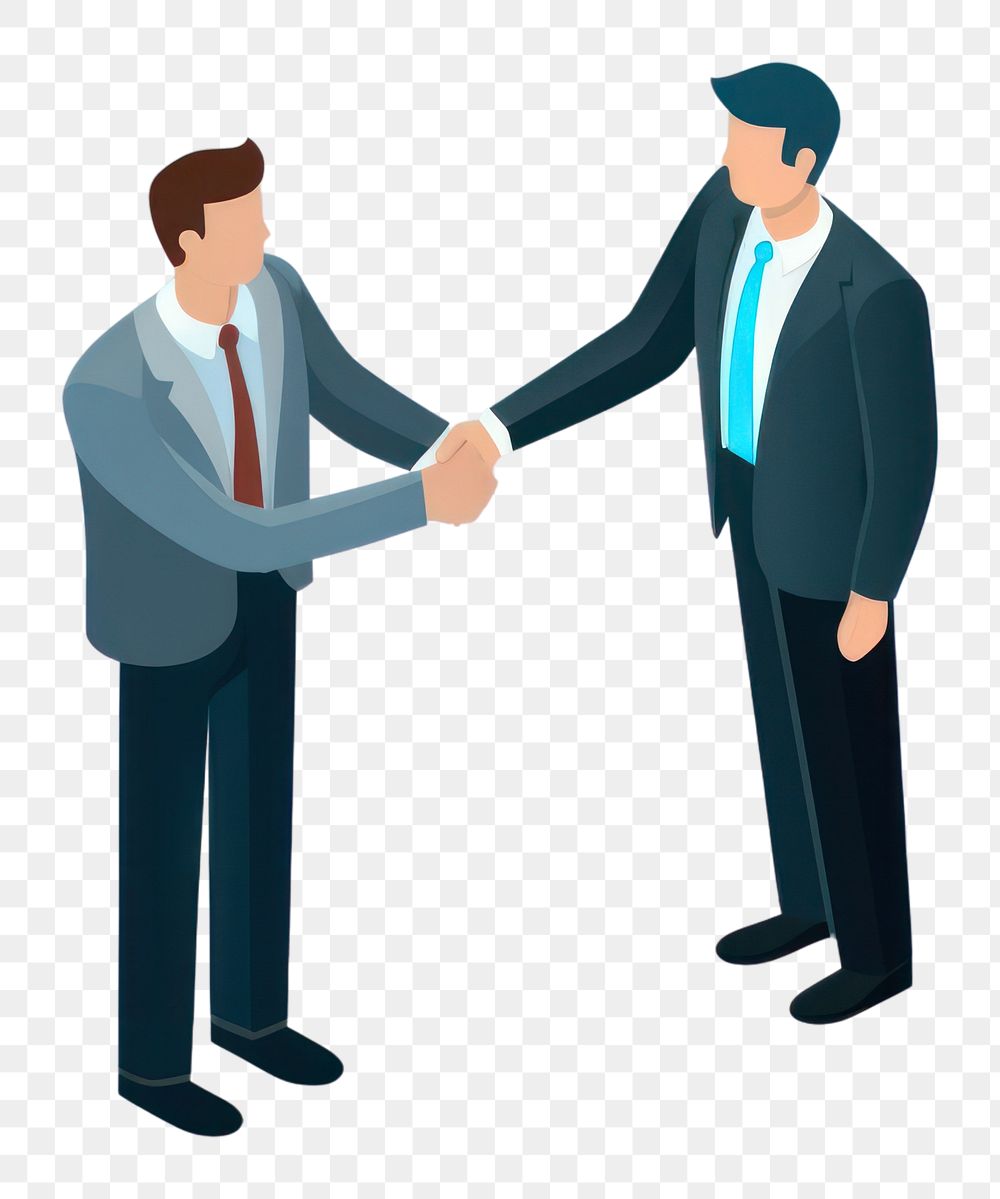 PNG 2 Business man shaking hands handshake advertisement togetherness. AI generated Image by rawpixel.