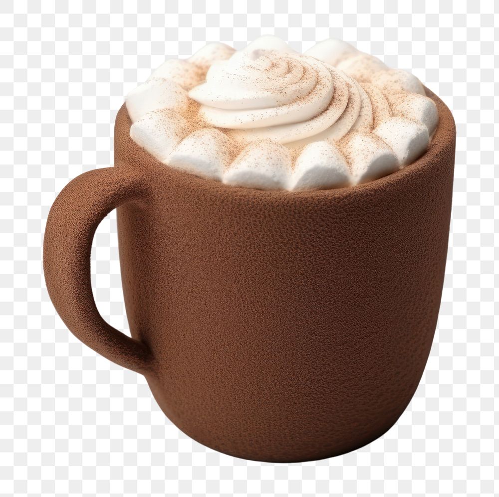 PNG  Christmas hot chocolate cup dessert coffee drink. AI generated Image by rawpixel.