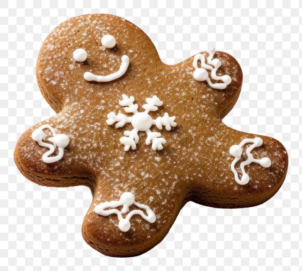 PNG Gingerbread cookie dessert icing food. AI generated Image by rawpixel.