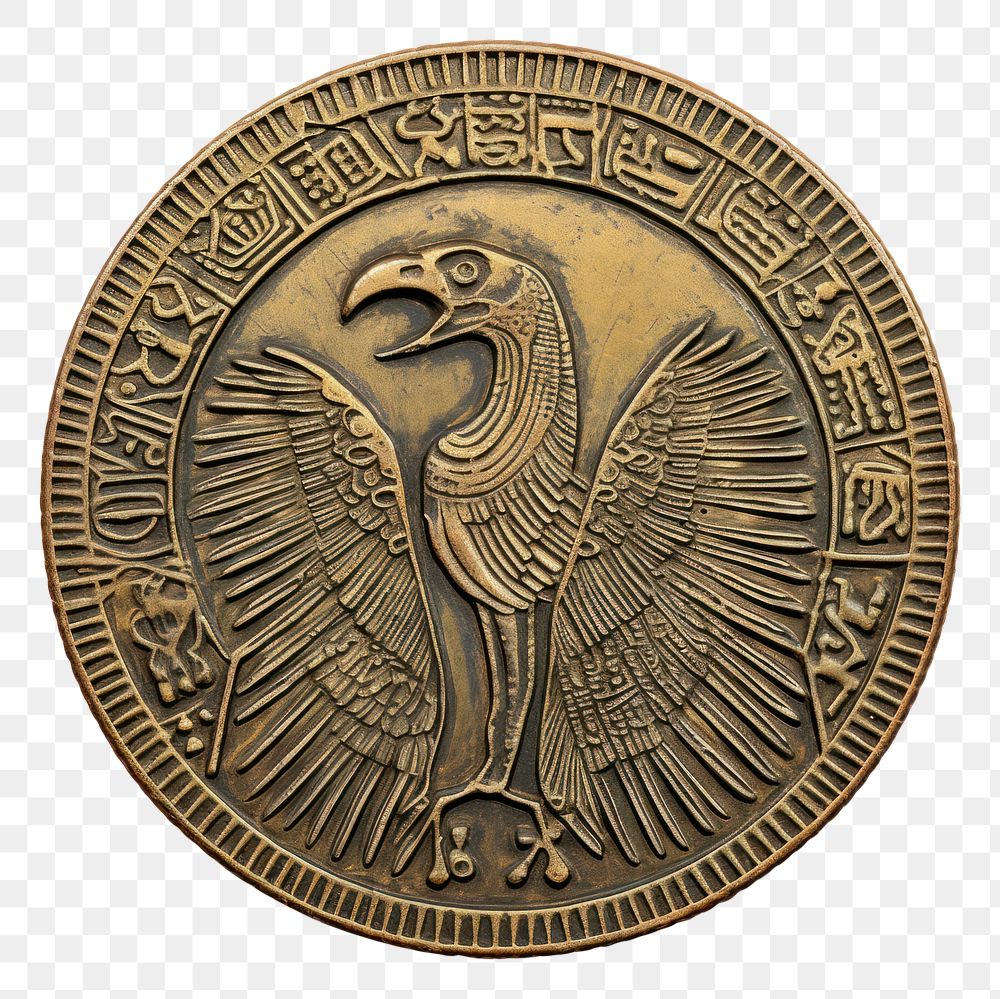 Ancient egyptian coin bronze money representation. AI generated Image by rawpixel.