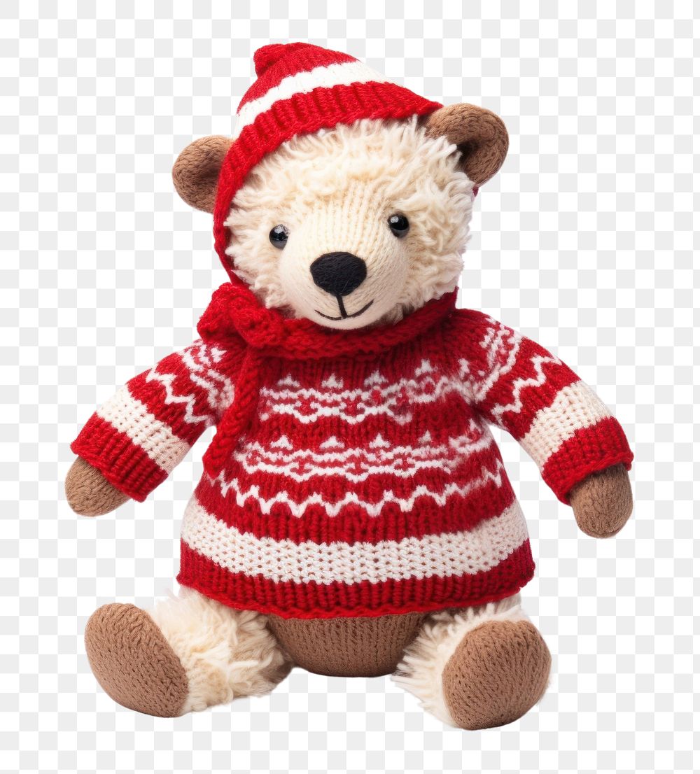 PNG Bear christmas sweater mammal. AI generated Image by rawpixel.