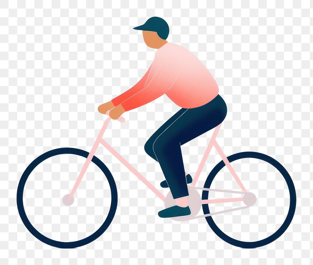 PNG Man riding bicycle vehicle cycling sports. AI generated Image by rawpixel.