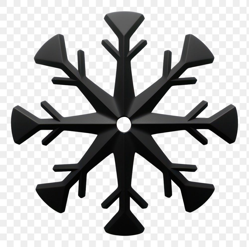 PNG  Snowflake black white white background. AI generated Image by rawpixel.