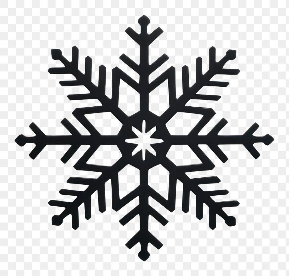 PNG  Snowflake white black white background. AI generated Image by rawpixel.