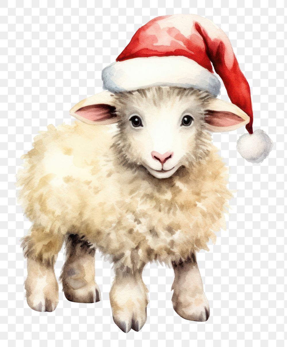 PNG Christmas sheep livestock mammal animal. AI generated Image by rawpixel.