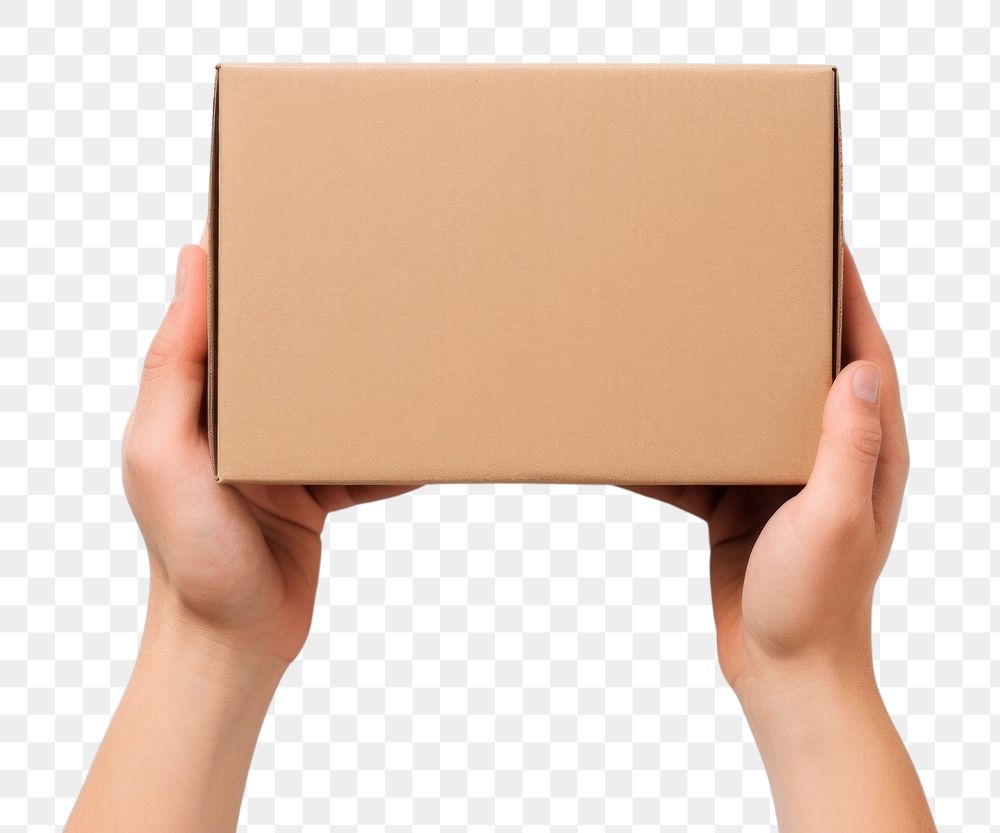 PNG  Box box cardboard holding. AI generated Image by rawpixel.