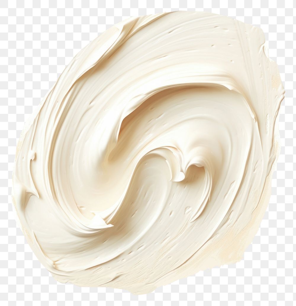 PNG  Cream texture brush stroke icing white white background. AI generated Image by rawpixel.