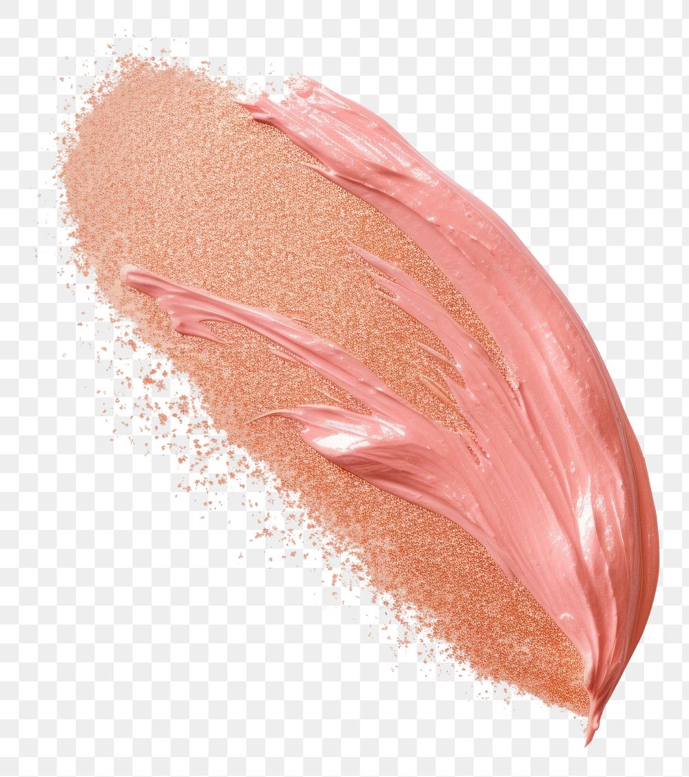 PNG  Flat Metallic glitter rose gold pastel paint brushstroke cosmetics powder petal. AI generated Image by rawpixel.