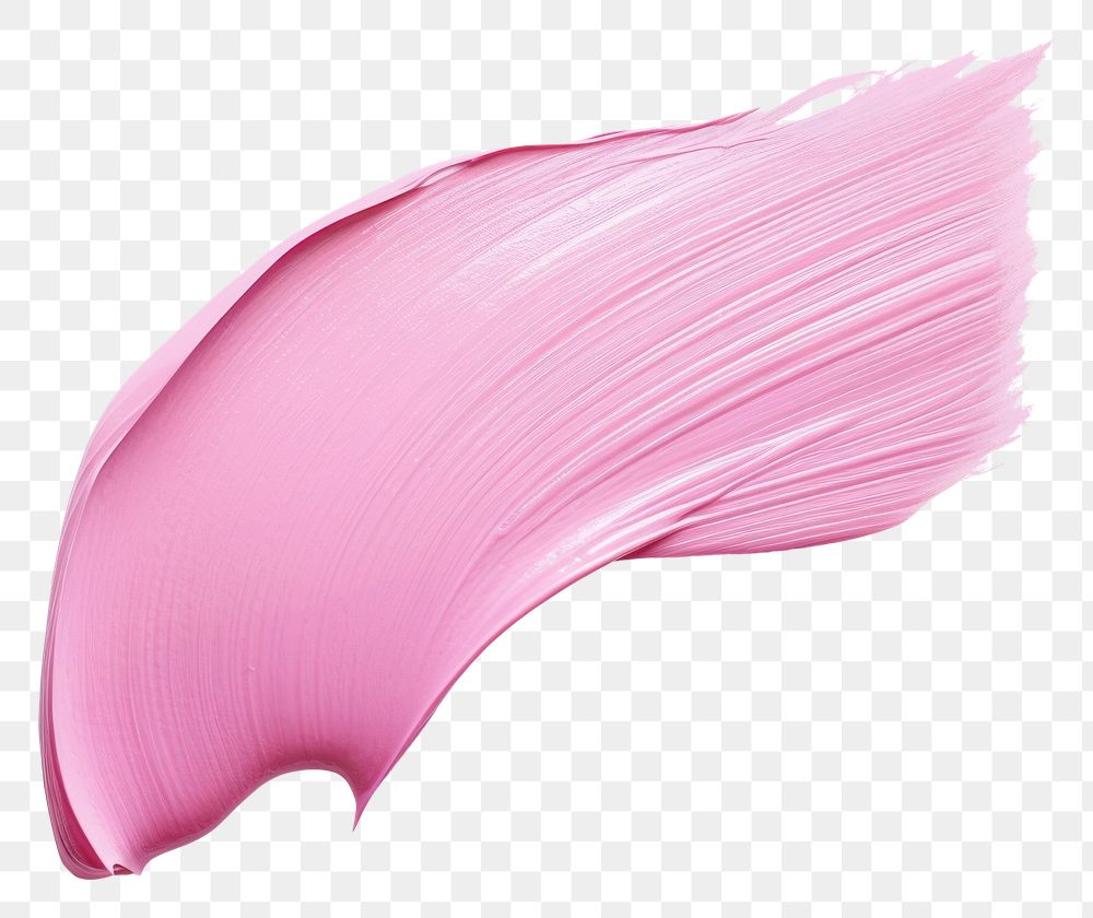 PNG  Flat Metallic pink pastel brush stroke petal white background cosmetics. AI generated Image by rawpixel.
