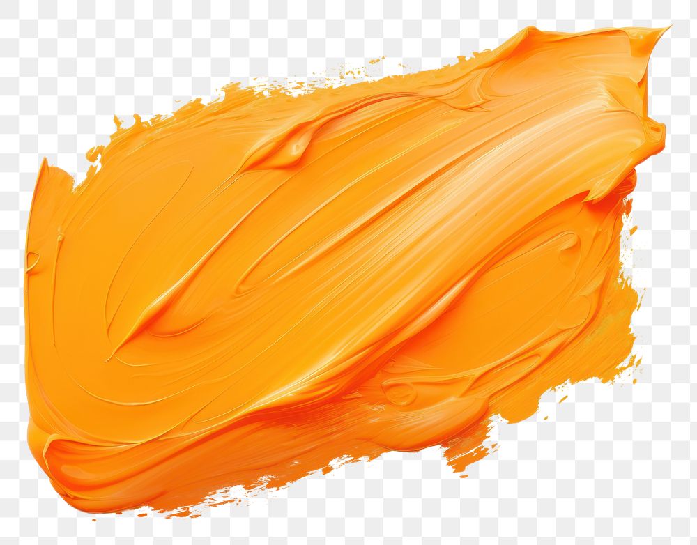 PNG  Flat pale orange paint brushstroke backgrounds petal white background. AI generated Image by rawpixel.