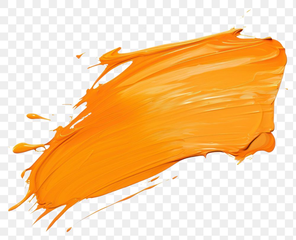 PNG Flat pale orange paint brushstroke backgrounds white background splattered. 