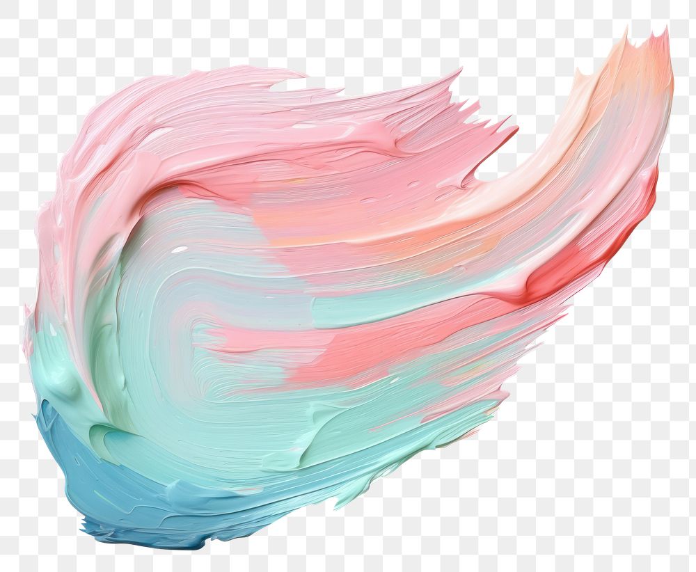 PNG  Flat pale pastel paint brushstroke white background creativity abstract. AI generated Image by rawpixel.