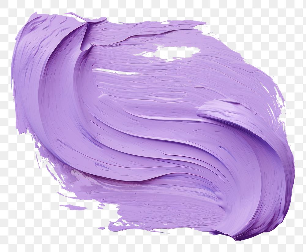 PNG  Flat pale purple paint brushstroke white background lavender abstract. AI generated Image by rawpixel.