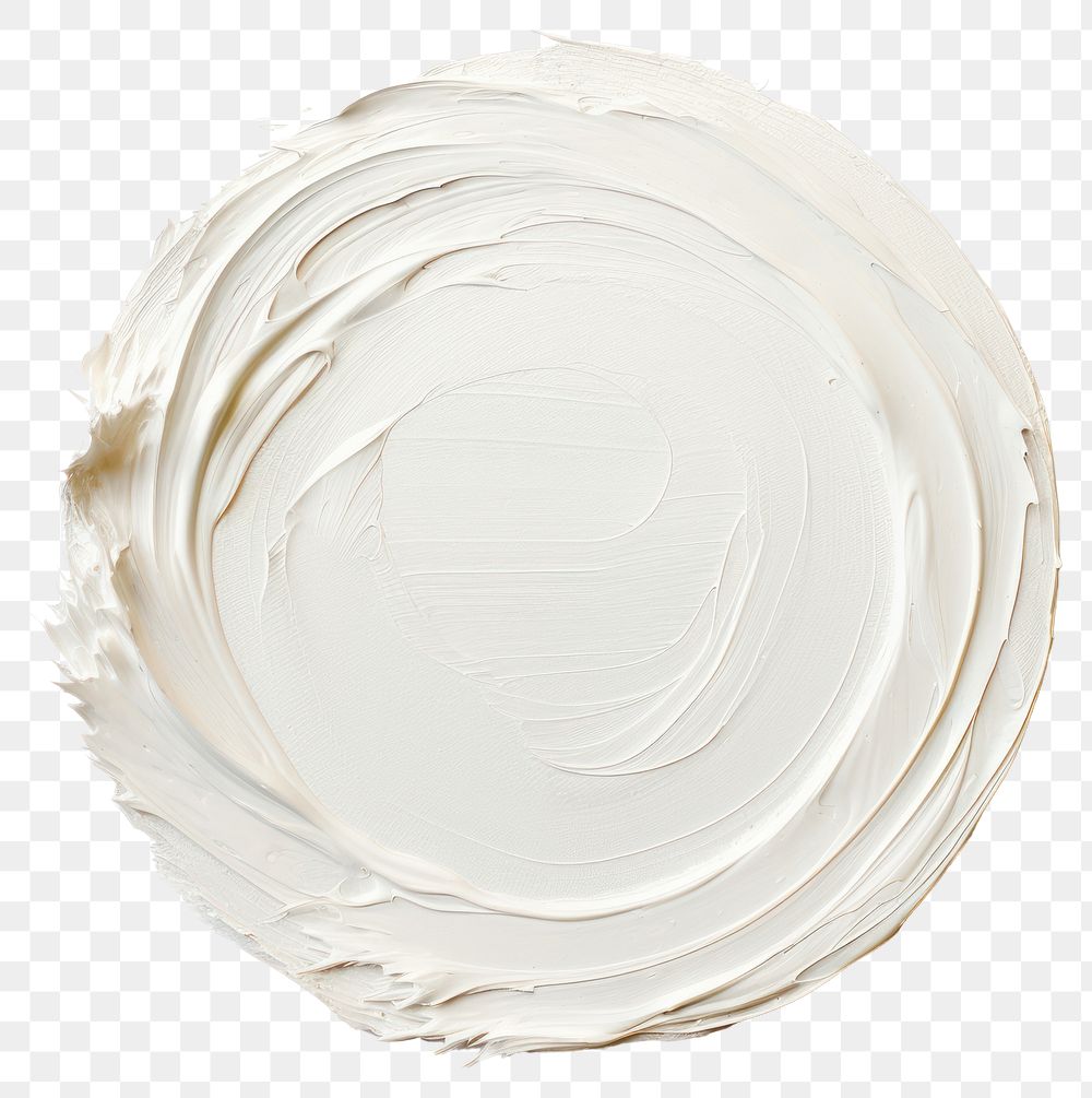 PNG  Circle shape white cream. AI generated Image by rawpixel.