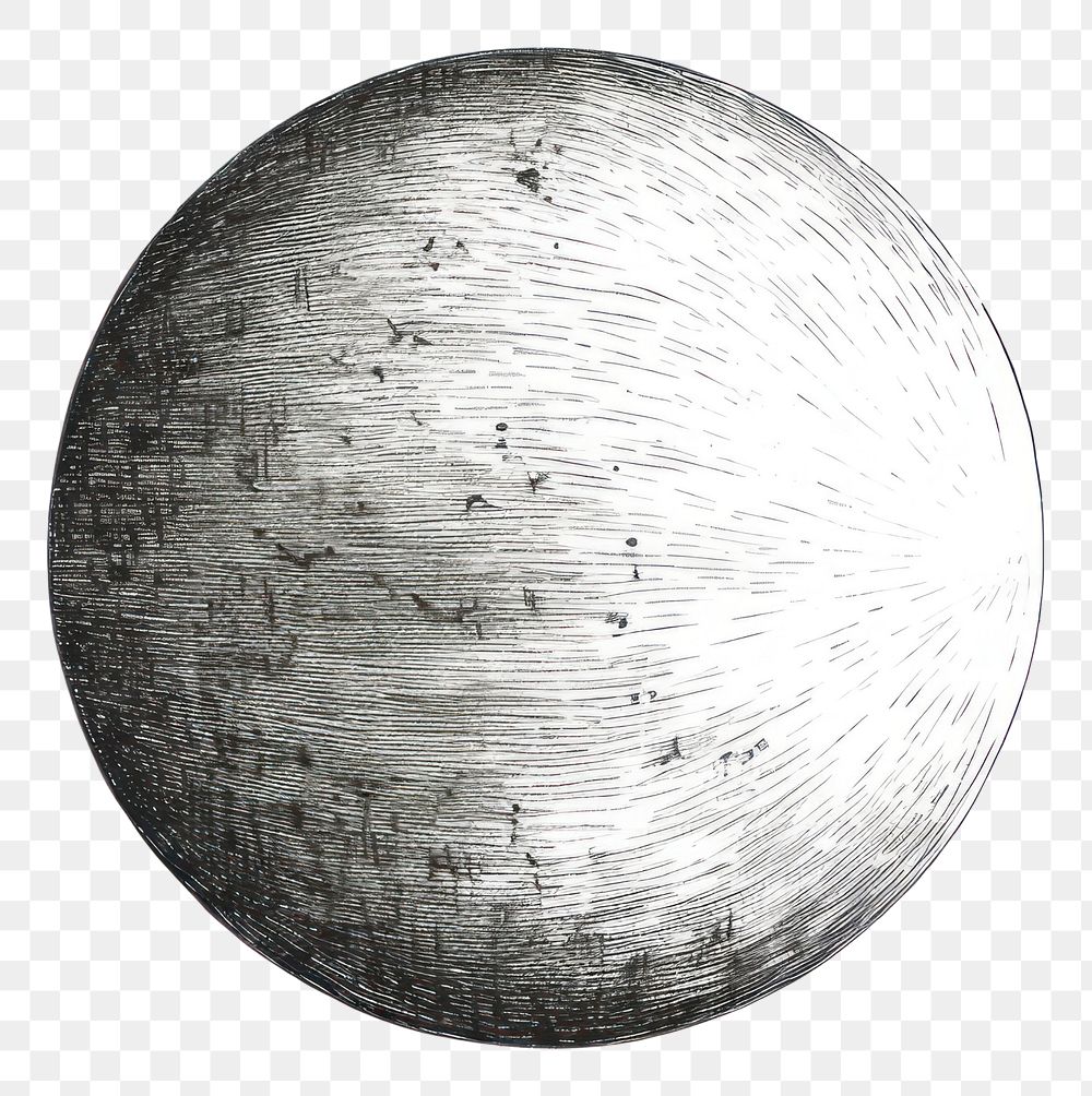 PNG  Fullmoon sphere white background monochrome. AI generated Image by rawpixel.