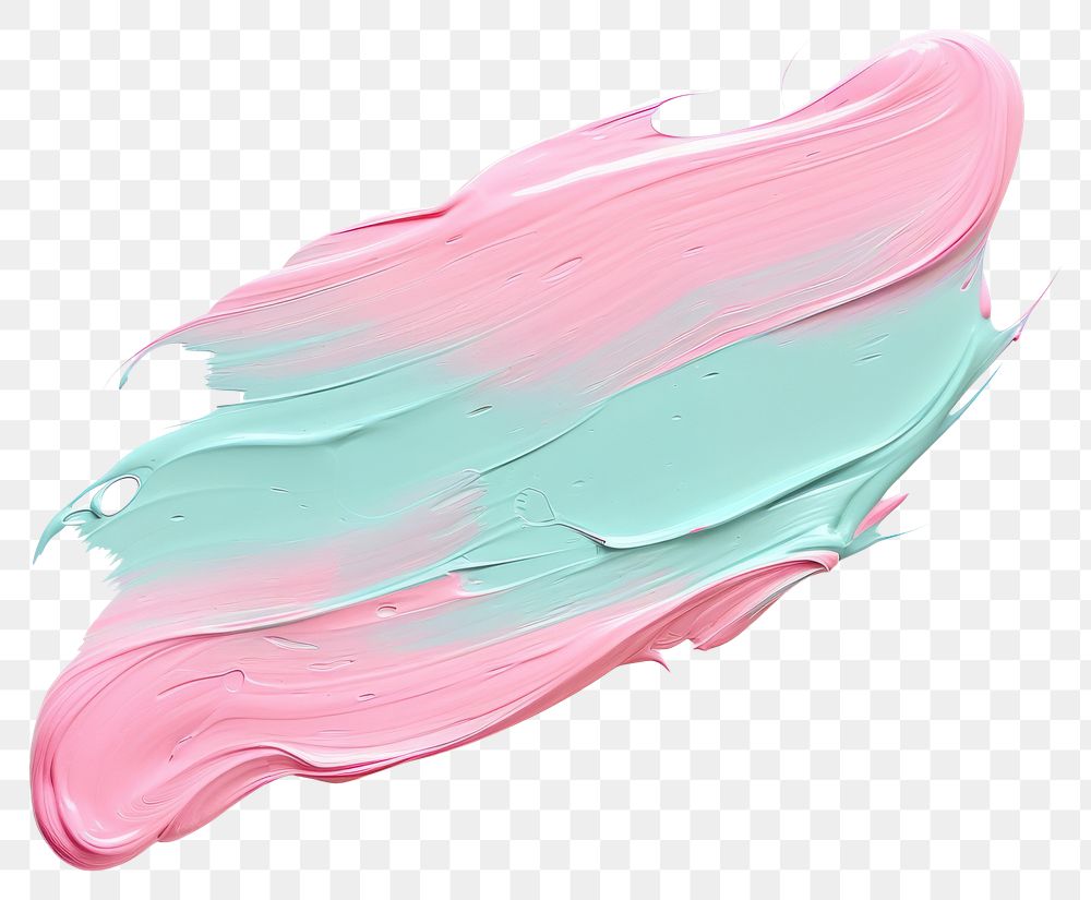 PNG  Real flat pale pastel paint brushstroke petal white background creativity. AI generated Image by rawpixel.