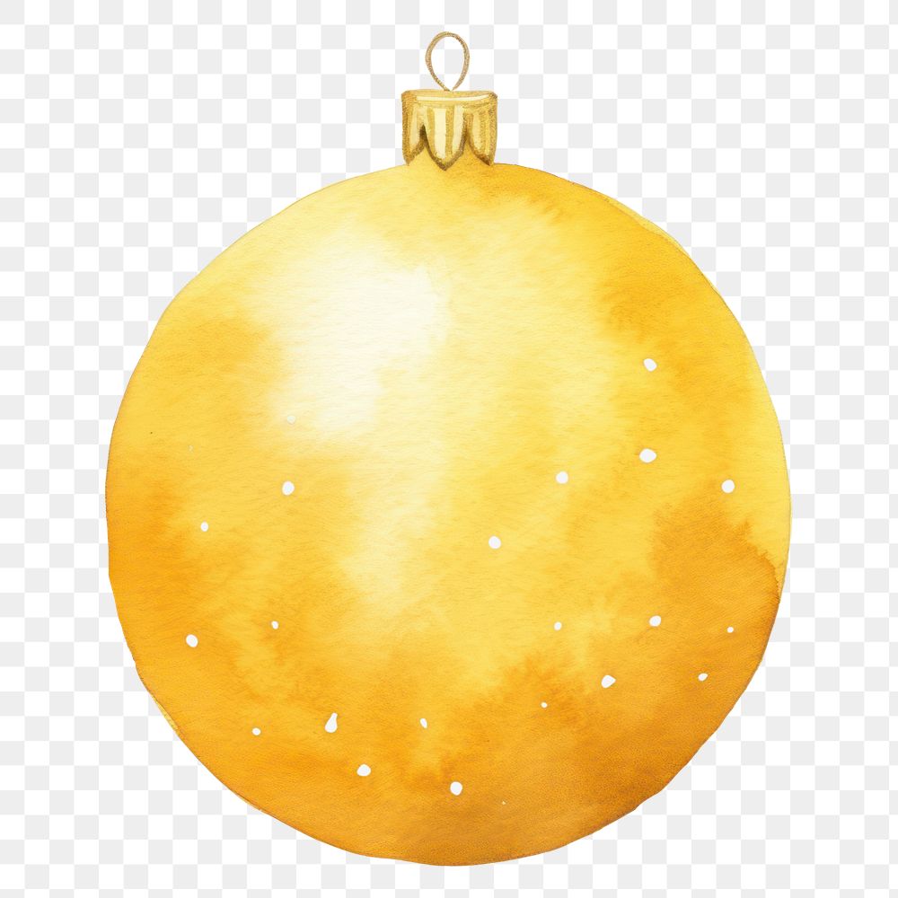 PNG Christmas ornament sphere christmas yellow gold. AI generated Image by rawpixel.