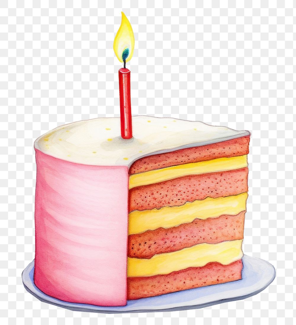PNG Cake dessert candle icing. AI generated Image by rawpixel.
