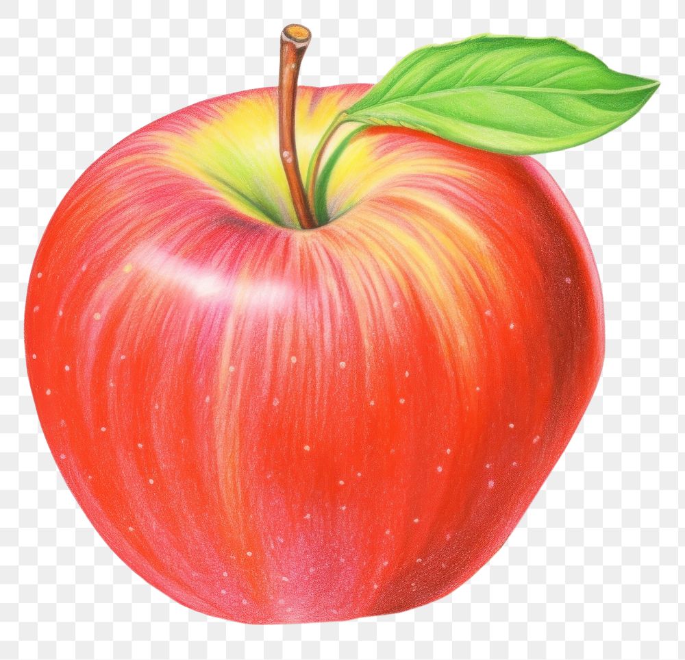 PNG Apple drawing fruit plant. AI generated Image by rawpixel.