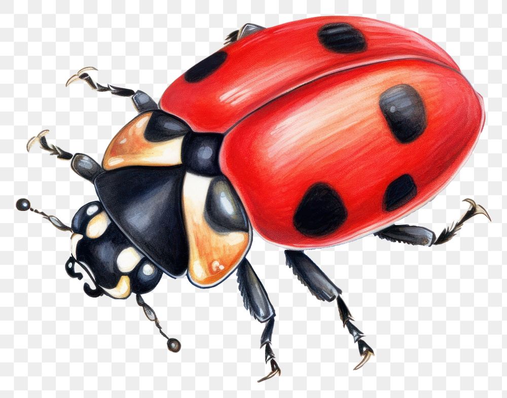 PNG Ladybug animal insect red. AI generated Image by rawpixel.