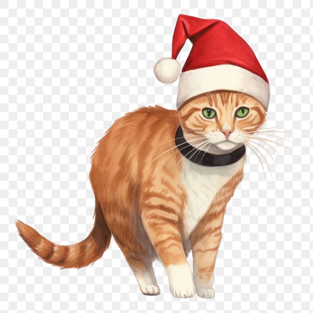 PNG Cat wearing Christmas costume christmas mammal animal. AI generated Image by rawpixel.