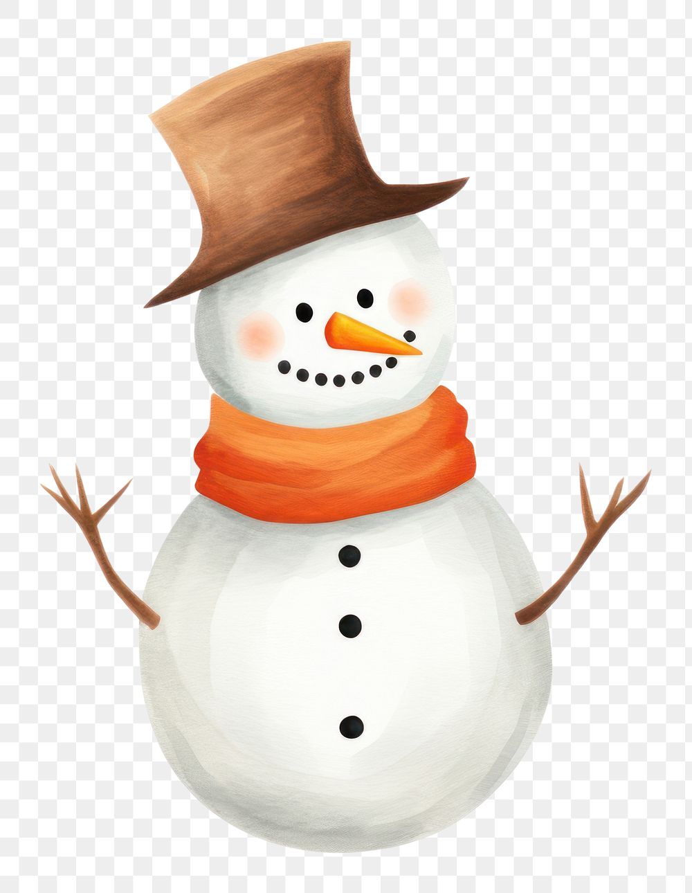 PNG Snow man snowman winter white. AI generated Image by rawpixel.