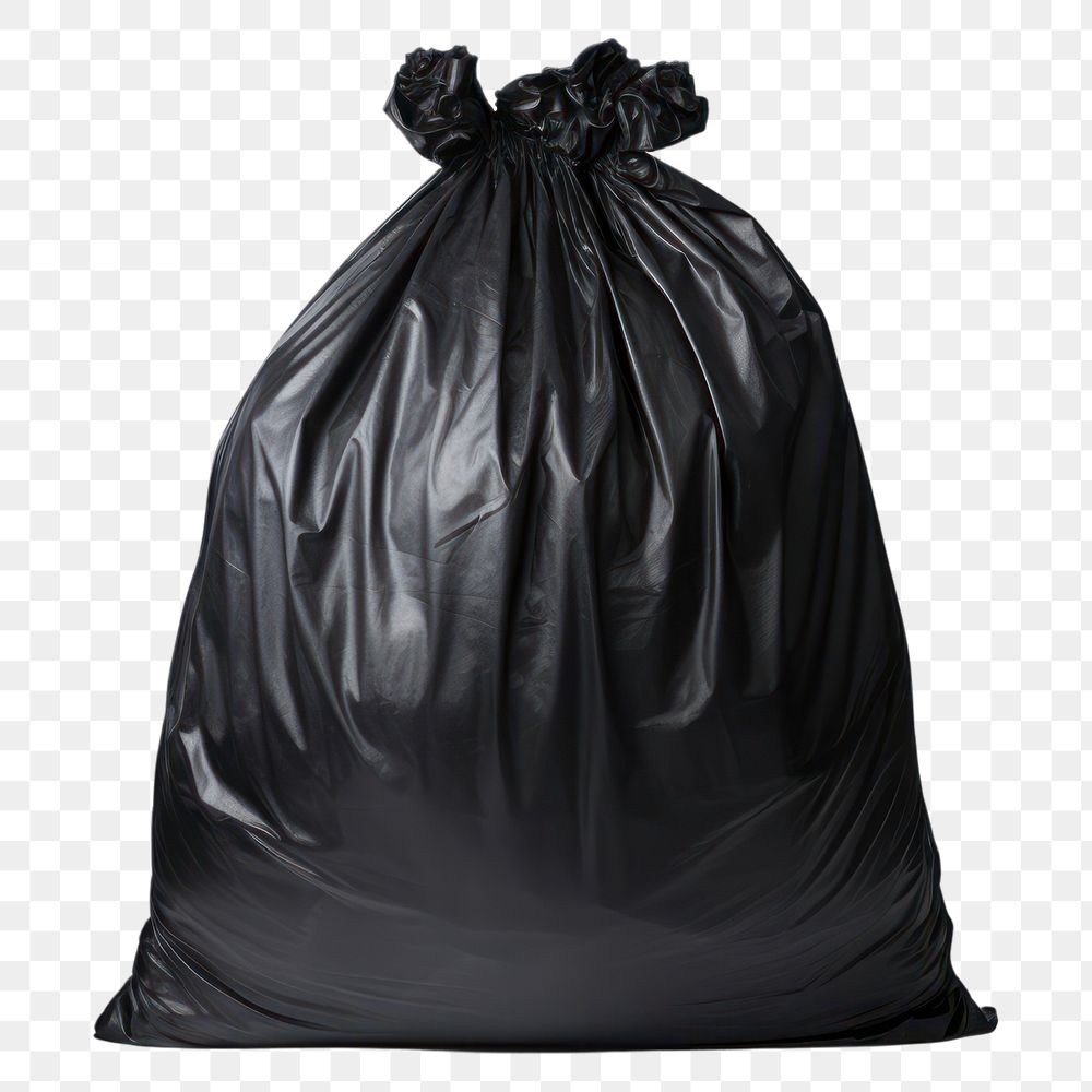 PNG  Garbage plastic bag black white background clothing. AI generated Image by rawpixel.