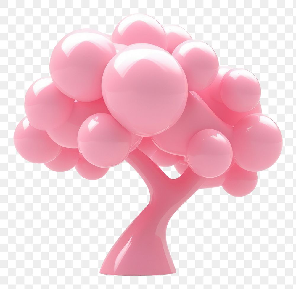 PNG  Tree balloon plant white background. AI generated Image by rawpixel.