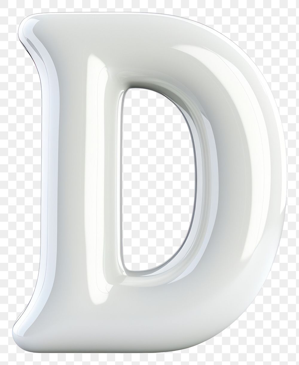 PNG Alphabet D shape white text  